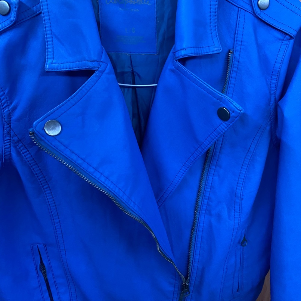 Blue Leather Jacket